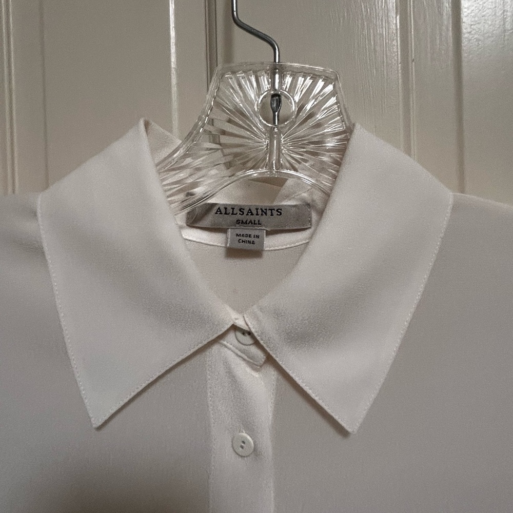 All Saints White Button Down Shirt